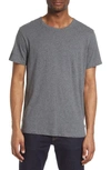 7 For All Mankind Feather Weight Crewneck T-shirt In Heather Gr