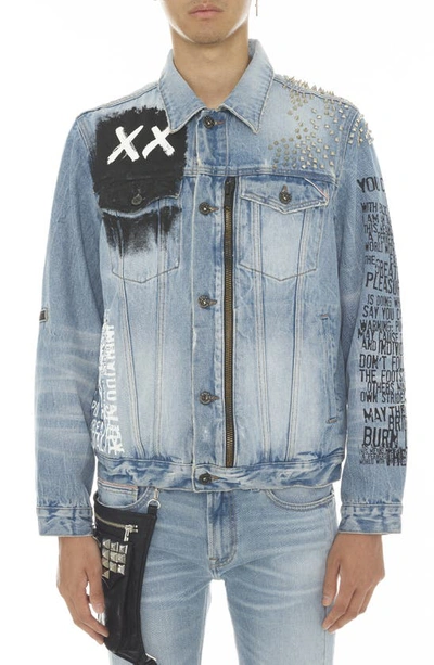 Cult Of Individuality Type V Denim Jacket In Blue