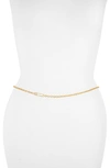 Vidakush Safety Pin Charm Belly Chain In Gold