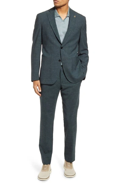 Ted Baker Keith Stretch Wool Suit In Green