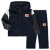 OUTERSTUFF TODDLER NAVY AUBURN TIGERS POLY FLEECE FULL-ZIP HOODIE AND trousers SET
