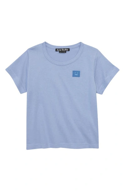 Acne Studios Kids' Mini Nash Face Patch T-shirt In Pale Purple