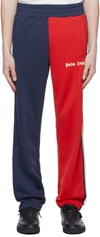 PALM ANGELS NAVY & RED POLYESTER LOUNGE PANTS