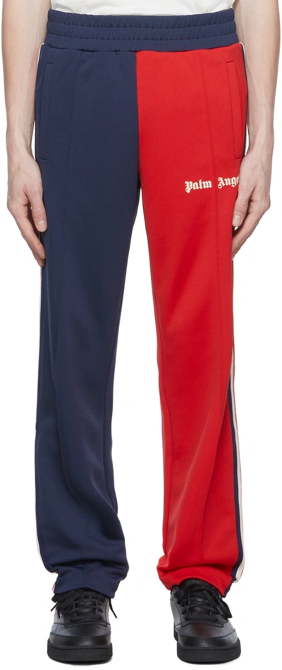 Palm Angels Navy & Red Polyester Lounge Pants