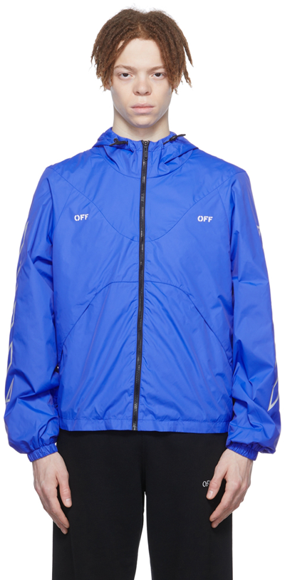 Off-white Diag-stripe Logo Track Jacket In Blue ModeSens