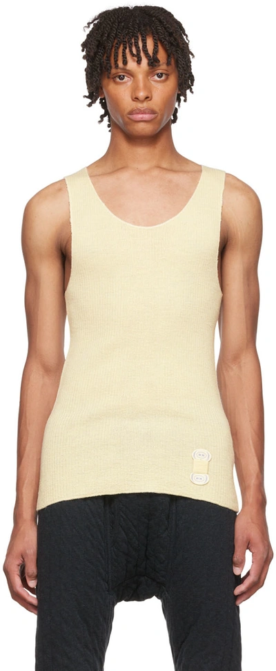 Maison Margiela Off-white Wool Tank Top In 102 Off White