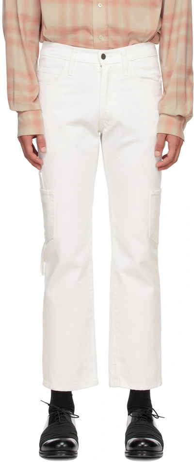 Maryam Nassir Zadeh Ssense Exclusive White Straight-leg Jeans In 1074 White