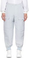 Alexander Mcqueen Blue Recycled Polyester Cargo Pants In 4850 Paradise Blue