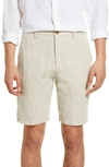 Nn07 Crown 1196 Linen Shorts In Oat