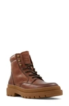 Aldo Peak Lug Sole Leather Boot In Other Brown