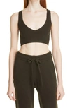 A.l.c Jordana Seamed Cropped Bra Top In Army