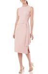 Kay Unger Women's Raven Stretch Crepe Midi-dress In Pink