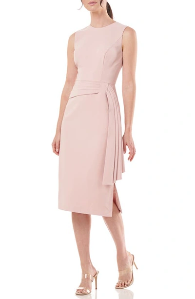 Kay Unger Women's Raven Stretch Crepe Midi-dress In Pink