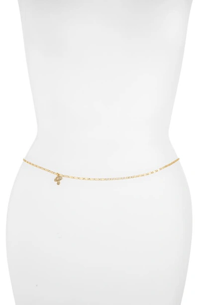 Vidakush Mushroom Charm Belly Chain In Gold