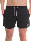 Ea7 Boardshort Black Polyester Man In Black