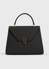 Valextra Iside Mini Leather Satchel Bag In Nn Nero