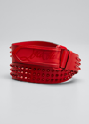 CHRISTIAN LOUBOUTIN MEN'S LOUBI SNEAKER SPIKED BELT