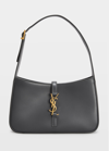 Saint Laurent Le 5 A 7 Ysl Shoulder Bag In Smooth Leather In Green