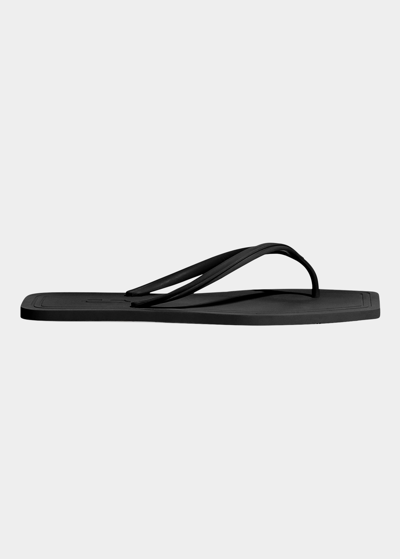 Carlotha Ray Ariane Scalloped-edge Scented-rubber Slides In Black