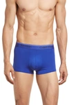 Calvin Klein Microfiber Stretch Wicking Low Rise Trunks, Pack Of 3 In Borwn/orange/blue