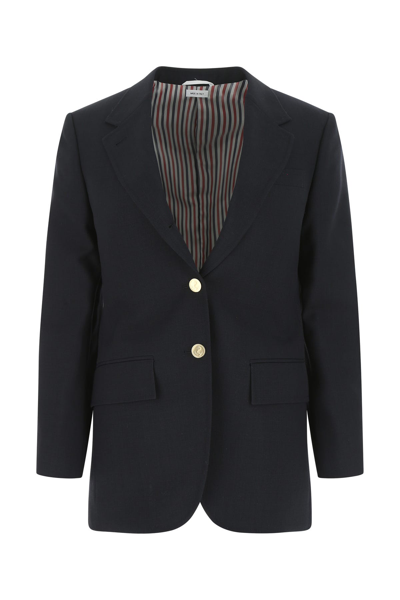 Thom Browne Cappotto-40 In Navy