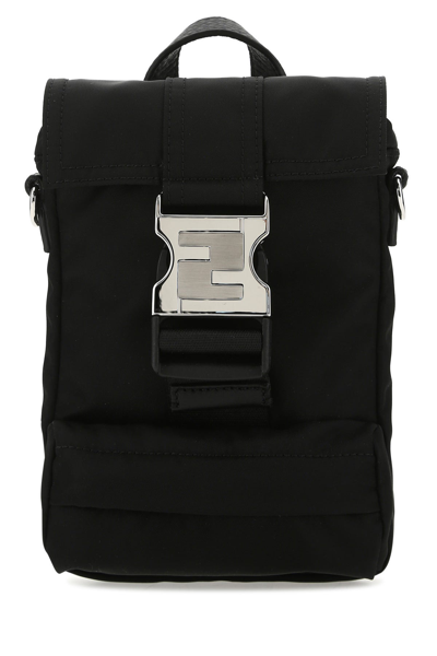 Fendi Ness Mini Backpack In Black