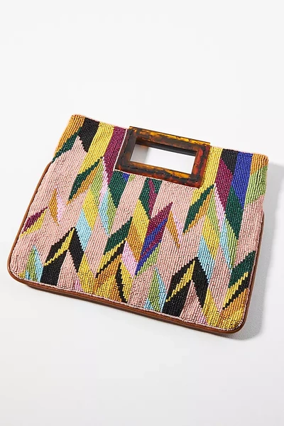 Anthropologie Geometric Beaded Clutch In Assorted