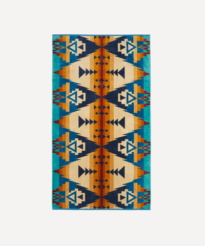 Pendleton Oversized Siskiyou Cotton Beach Towel In Orange