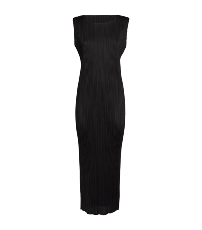 Issey Miyake Basics Sleeveless Maxi Dress In Black