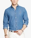 POLO RALPH LAUREN MEN'S CLASSIC-FIT DENIM SHIRT