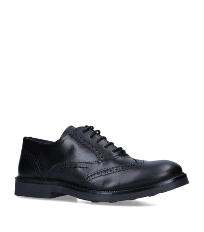 Papouelli Kids'  Leather Riley Brogues In Black