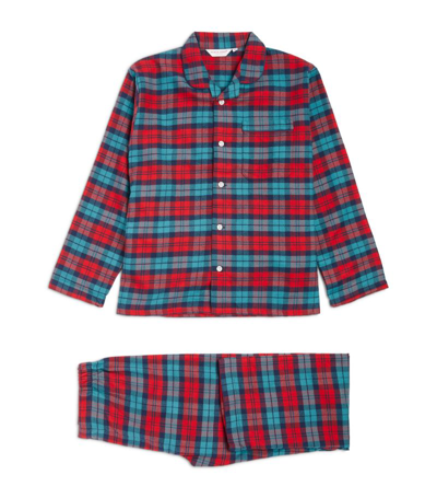 Derek Rose Kids Cotton Tartan Pyjama Set (3-12 Years) In Multi