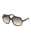 Tom Ford Gradient Square Acetate Sunglasses In Gray