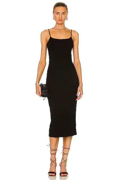 L Agence Iliana Knit Midi Cami Dress In Black