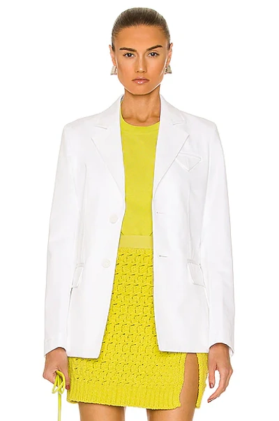 Bottega Veneta Cotton Single-breasted Blazer In White