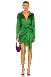 Ser.o.ya Silk Demi Mini Dress In Amazon In Amazon