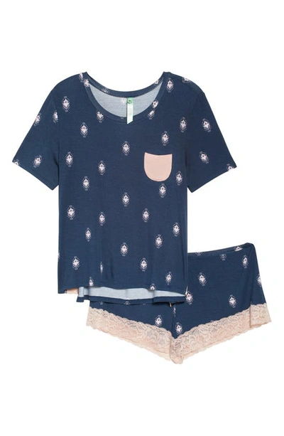 Honeydew Intimates Something Sweet Short Pajamas In Night Mist Geo