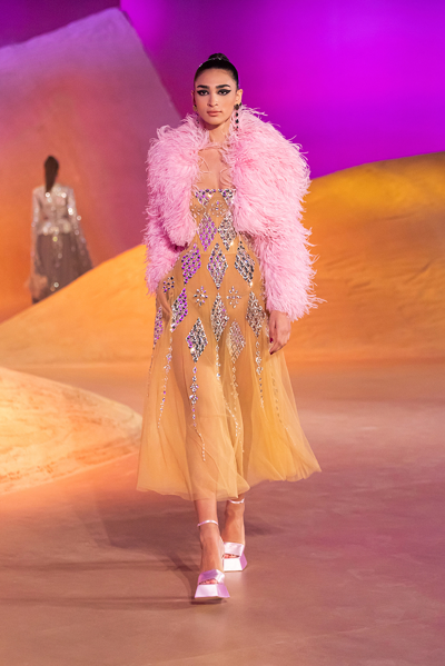 Georges Hobeika Feather- Jacket In Pink