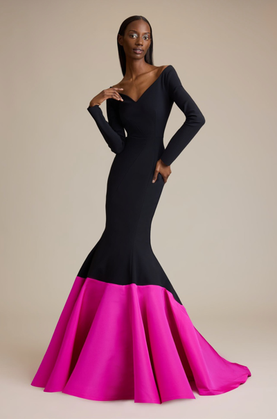 Greta Constantine Long Sleeve Onica Gown