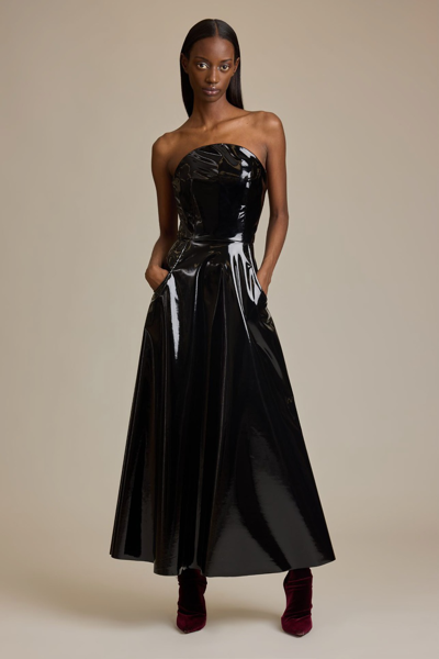 Greta Constantine Strapless Slibar Dress