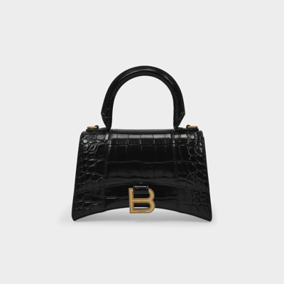 Balenciaga Hourglass Xs Bag -  -  Black - Leather