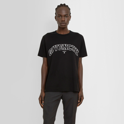 Givenchy Logo Embroidered College Classic-fit T-shirt In Black