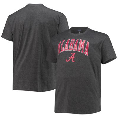 Champion Men's  Grey Alabama Crimson Tide Big And Tall Arch Over Wordmark T-shirt
