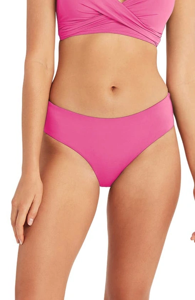 Sea Level Mid Bikini Bottoms In Hot Pink