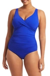 Sea Level Cross Front One-piece Swimsuit In Cobalt