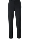 Dolce & Gabbana Tailored Stretch-wool Trousers In Black