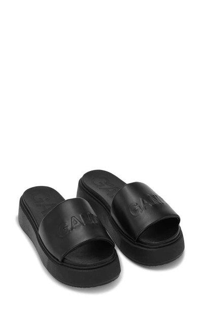 Ganni Vegea™ Slide Sandal In Black