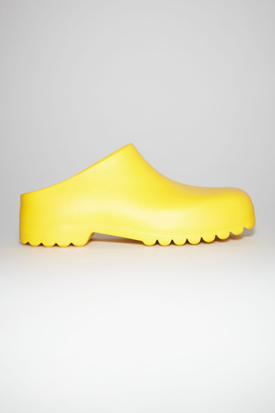 Cos Square-toe Moulded Clogs In Yellow
