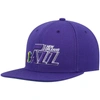 MITCHELL & NESS MITCHELL & NESS PURPLE NEW ORLEANS JAZZ HARDWOOD CLASSICS TEAM GROUND 2.0 SNAPBACK HAT