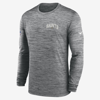 Nike Men's Dri-fit Velocity Athletic Stack (nfl New Orleans Saints) Long-sleeve T-shirt In Grey